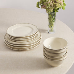 Sylvia Dinnerware with Cereal Bowl, Set of 12