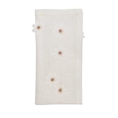 Florette Napkin, White & Natural, Set of 4
