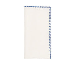 Casbah Napkin, White & Blue, Set of 4