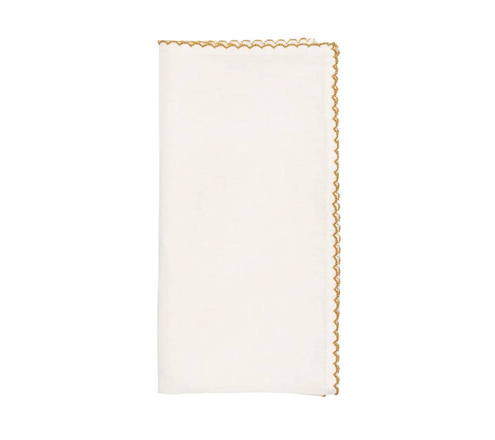 Casbah Napkin, White & Natural , Set of 4