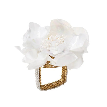 Gardenia Napkin Ring, Set of 4
