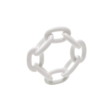 Enamel Chain Link Napkin Ring, Set of 4