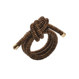Coil Napkin Ring in Brown, Set of 4