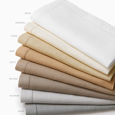Festival Cocktail Napkins, White, Set of 4