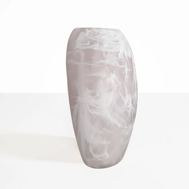 Oceana Tall Vase, Medium, White Swirl