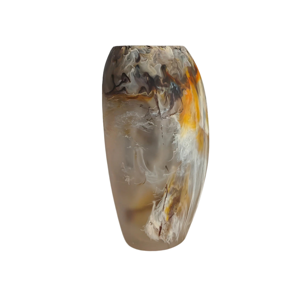 Oceana Tall Vase, Medium, Mocha