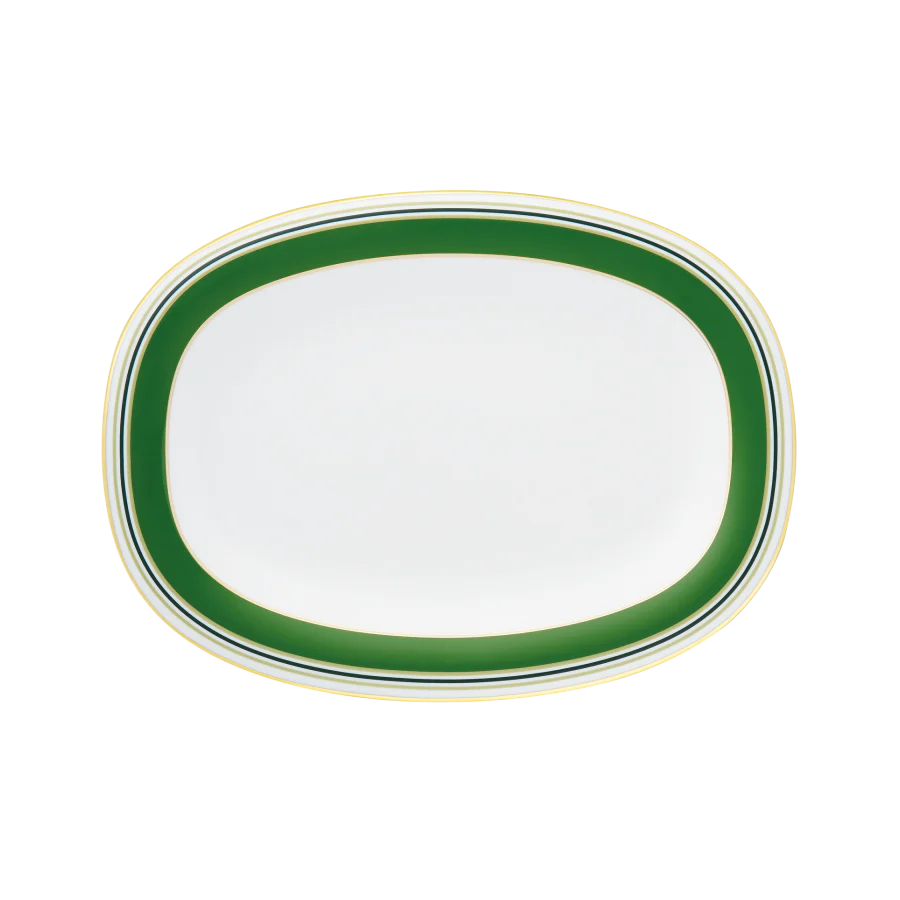 Fluen Heritage Green Oval Platter, Large