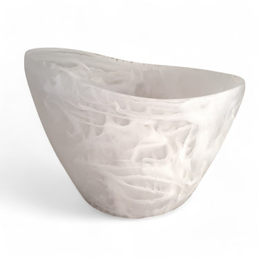 Oceana Vessel, Large, White Swirl