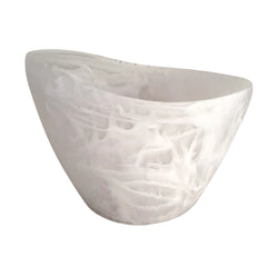 Oceana Vessel, Large, White Swirl