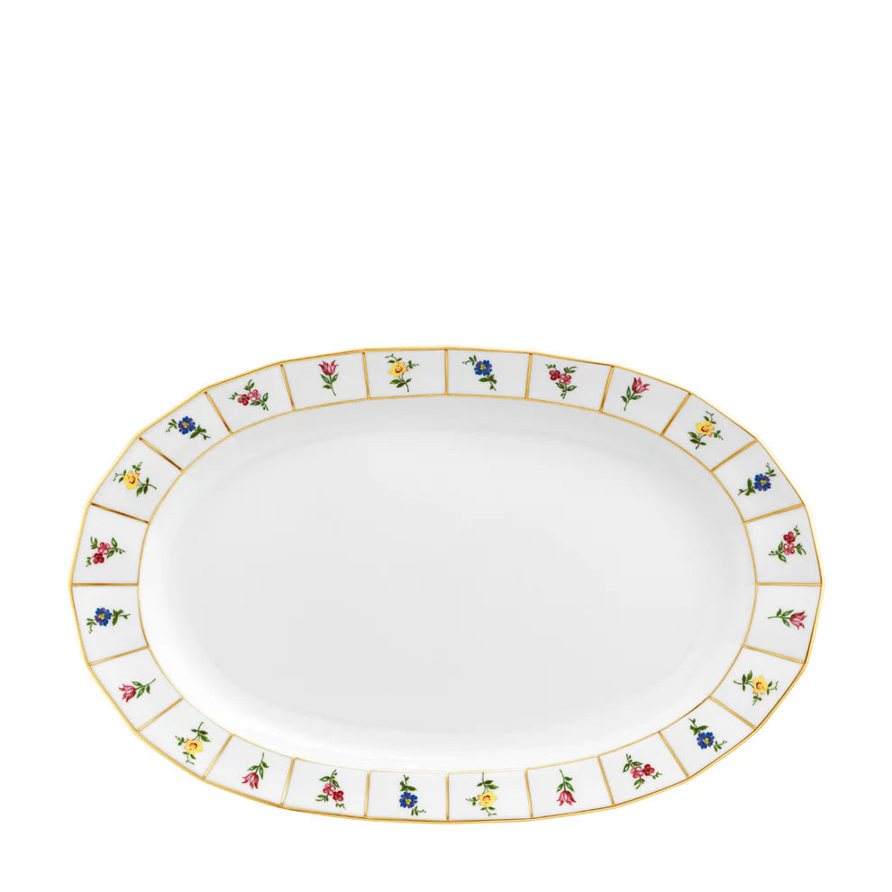 Grecque Mille Fleurs Oval Platter