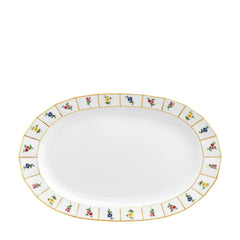 Grecque Mille Fleurs Oval Platter