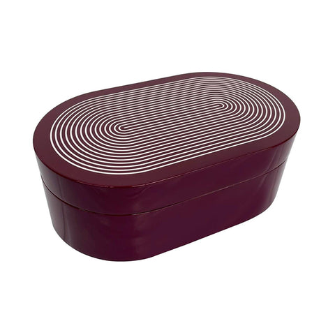 Lacquer Stripe Box, Medium