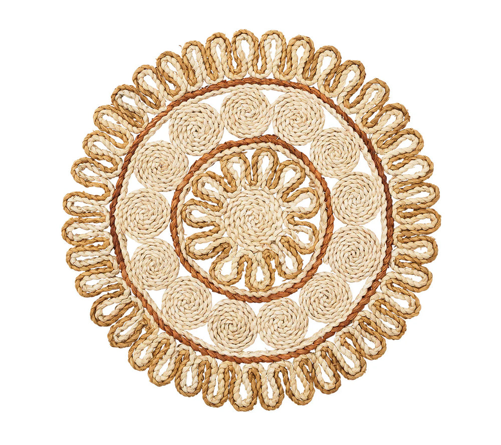 Casbah Placemat, Natural & Brown, Set of 4