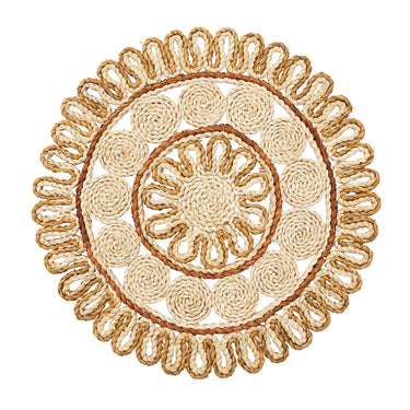 Casbah Placemat, Natural & Brown, Set of 4