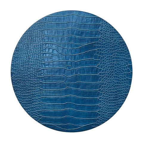 Croco Placemats, Sapphire, Set of 4