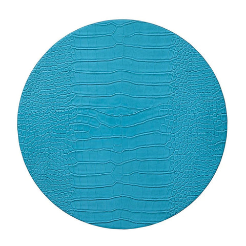 Croco Placemats, Turquoise, Set of 4