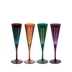 Prism Champagne Flutes, Set of 4