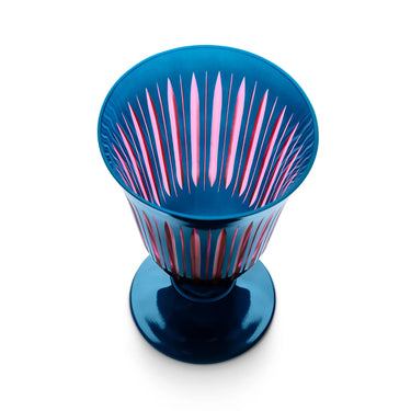 Prism Wine Glasses, Blue, Set of 4