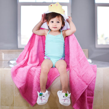 Pink Princess Hooded Towel