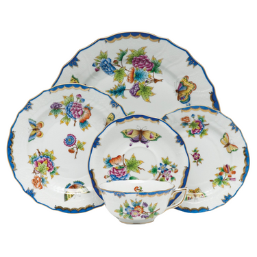 Queen Victoria Dinnerware, Blue