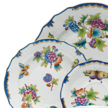 Queen Victoria Dinnerware, Blue