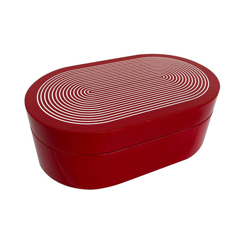 Lacquer Stripe Box, Medium