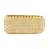 Rufolo Glass Gold Basketweave Large Rectangular Tray