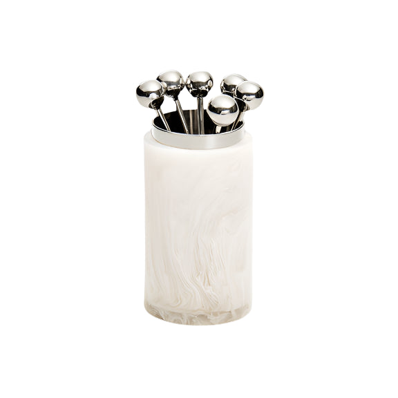 Vega Cocktail Pickholder, White