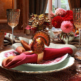 Turkey Trot Napkin Ring, Set of 4 in a Gift Box