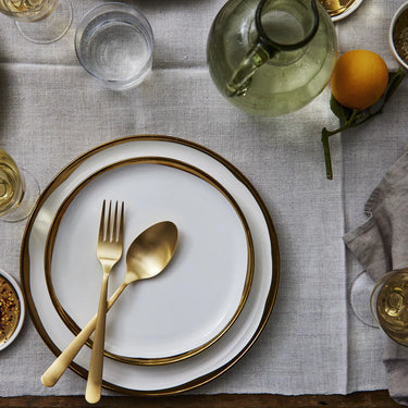 Dauville Gold Metallic Porcelain Coaster, Set of 4