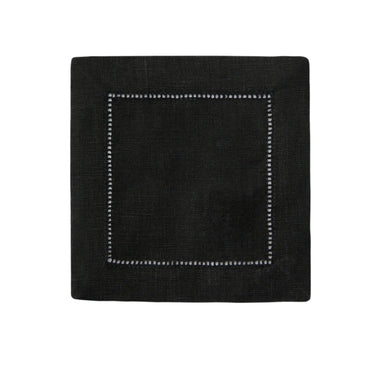 Festival Cocktail Napkin, Black, Set of 6
