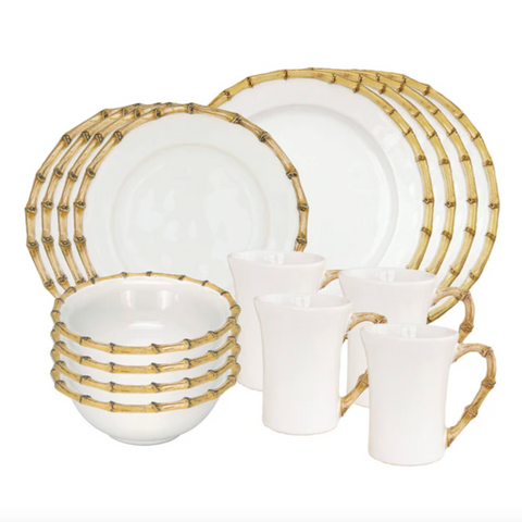 Bamboo 16-Piece Place Setting