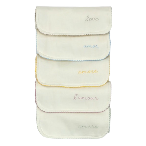 Love Languages Burp Cloth Baby Gift Set