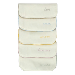 Love Languages Burp Cloth Baby Gift Set