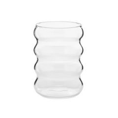 SOPHIE LOU JACOBSEN Jumbo Ripple Glass Clear, Set of 2