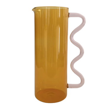 Wave Pitcher, Yellow/Pink