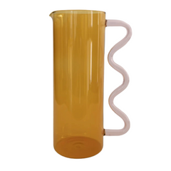 Wave Pitcher, Yellow/Pink