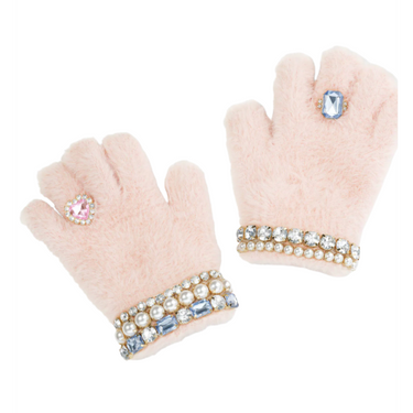 Cotton Candy Jeweled Gloves