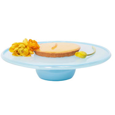 2-in-1 Cake Stand & Party Platter with Cover, Baby Blue & Opal
