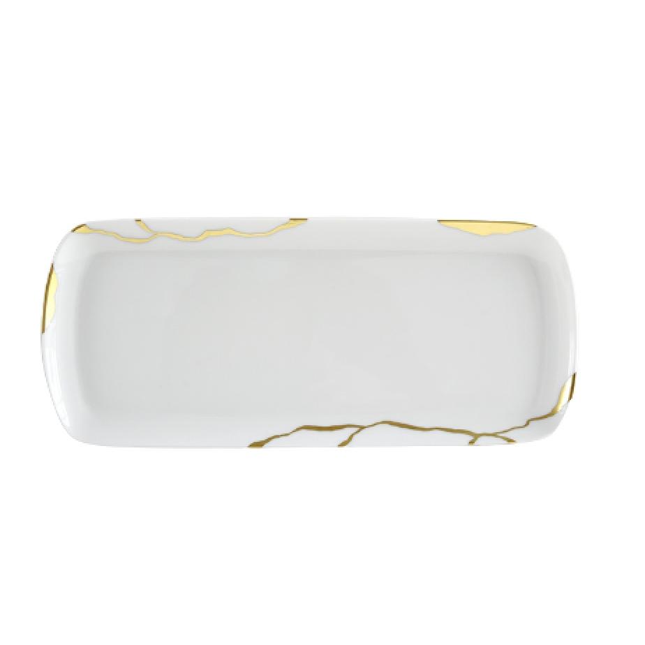 Kintsugi Sarkis Rectangular Cake Plate