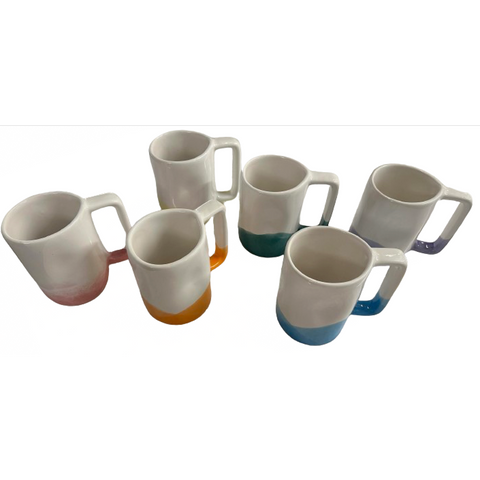 Rainbow Mugs Tall, Set of 6