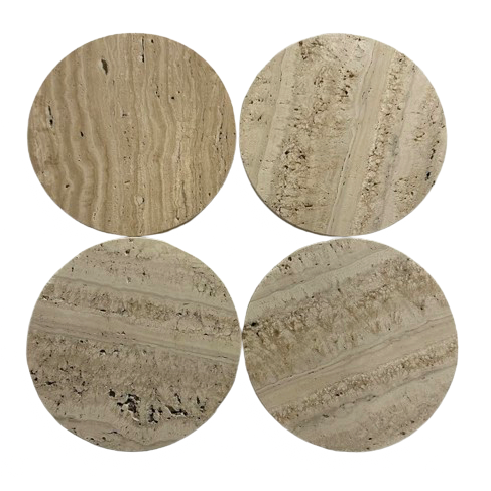 Oversized Coasters. Travertine