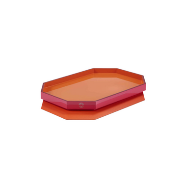 Octogone Tray, Orange