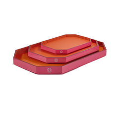 Octogone Tray, Orange
