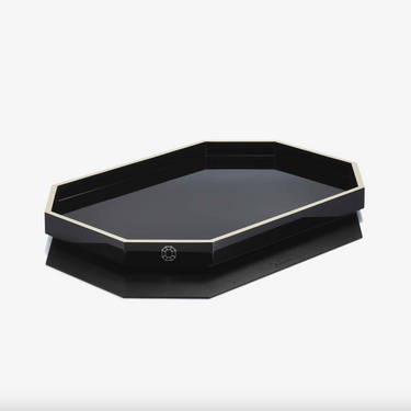 Octogone Tray, Black