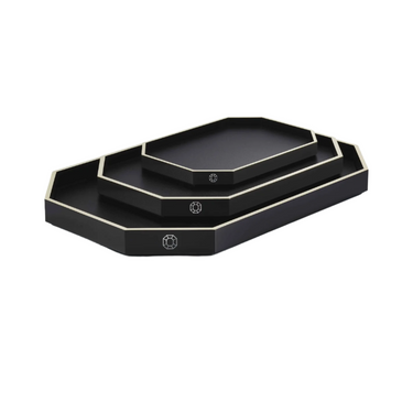 Octogone Tray, Black