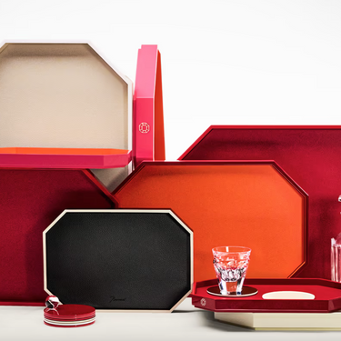 Octogone Tray, Black