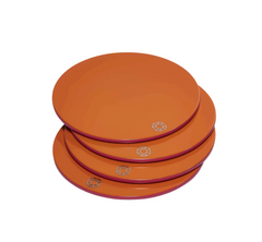 Octogone Coasters, Orange, Set of 4