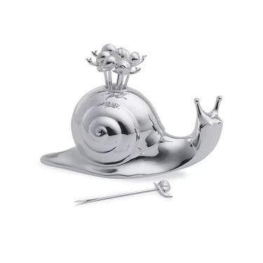 Ercuis Tuileries Silver-Plated Snail Cocktail Picks, Set of 8
