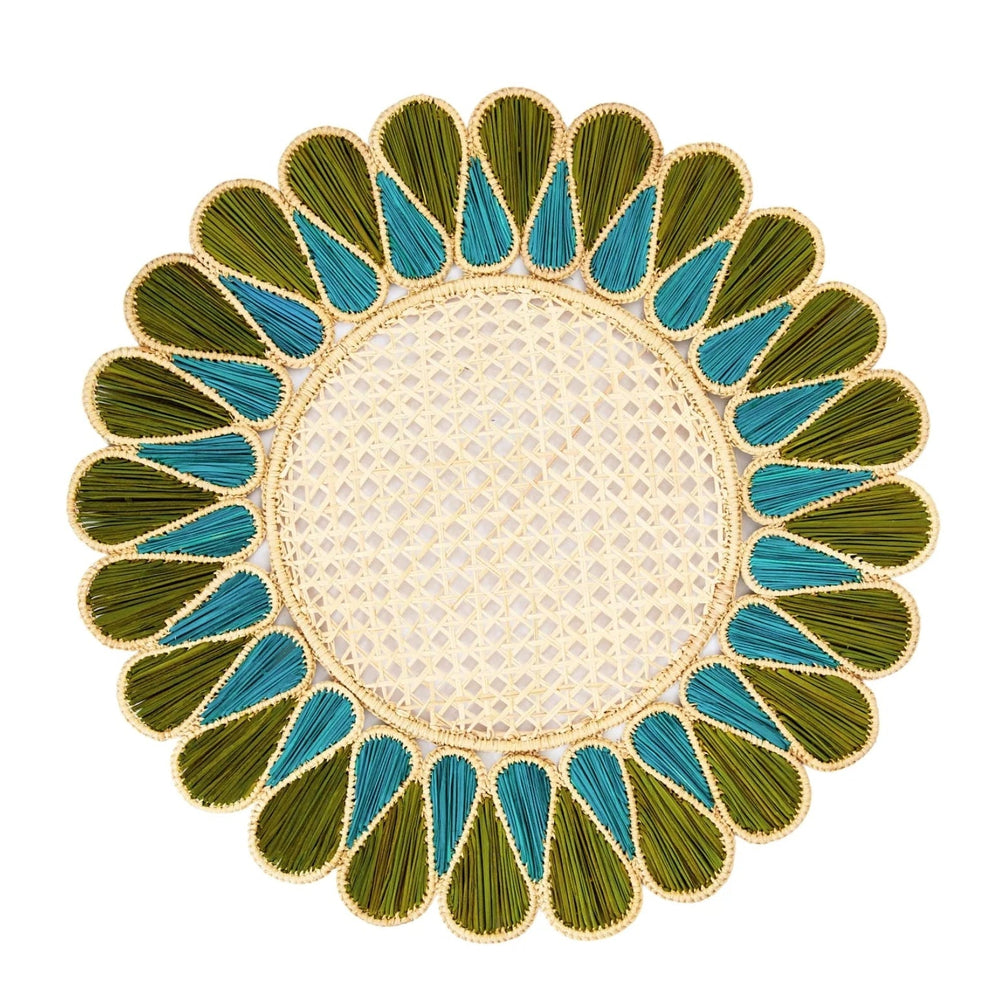 Drops Placemat, Set of 4, Olive